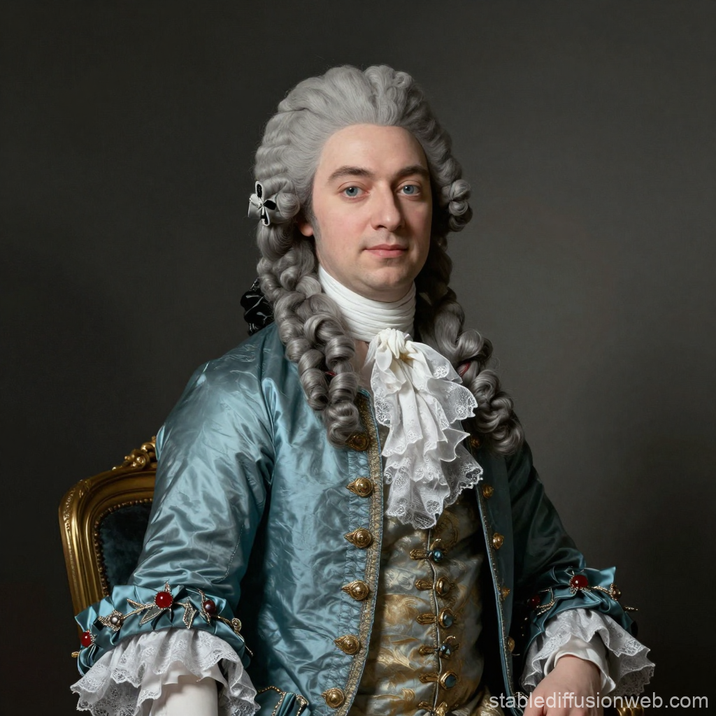 18th Century Rococo Gentleman Portrait