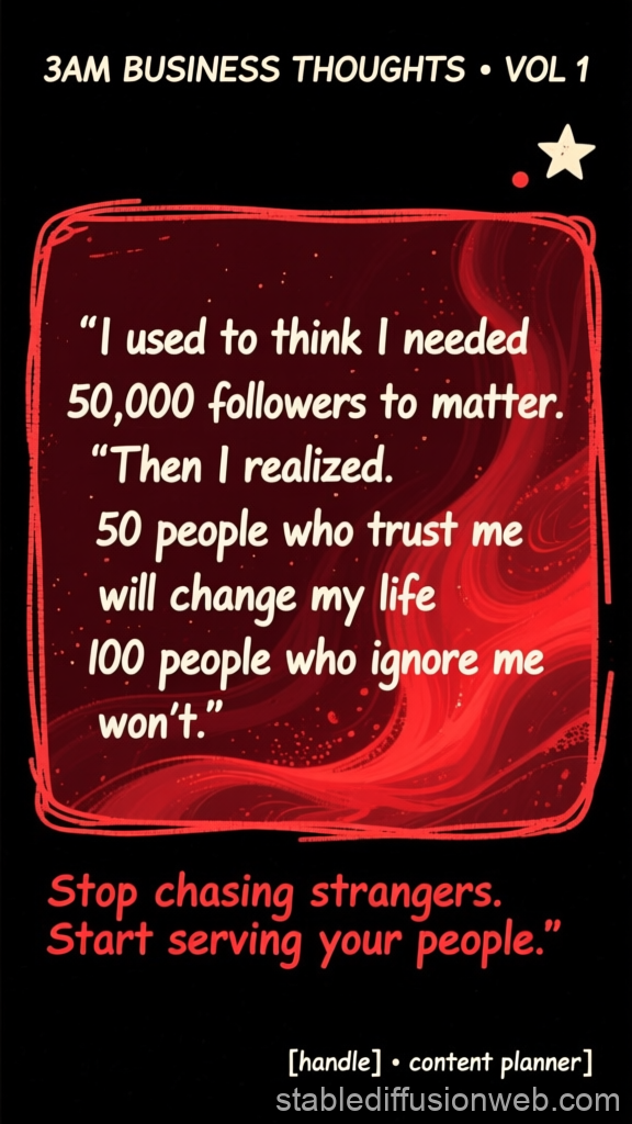 3AM Business Thoughts Vol 1 - Trust Over Followers