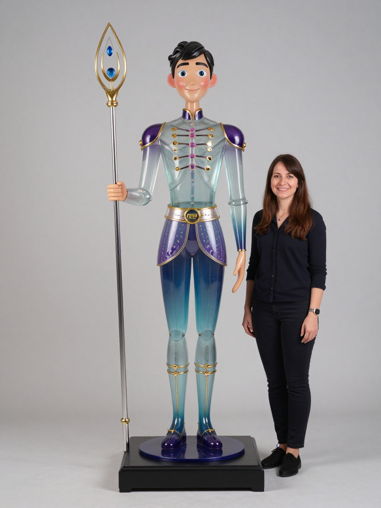 3D Animated Stylized Human Character with Staff