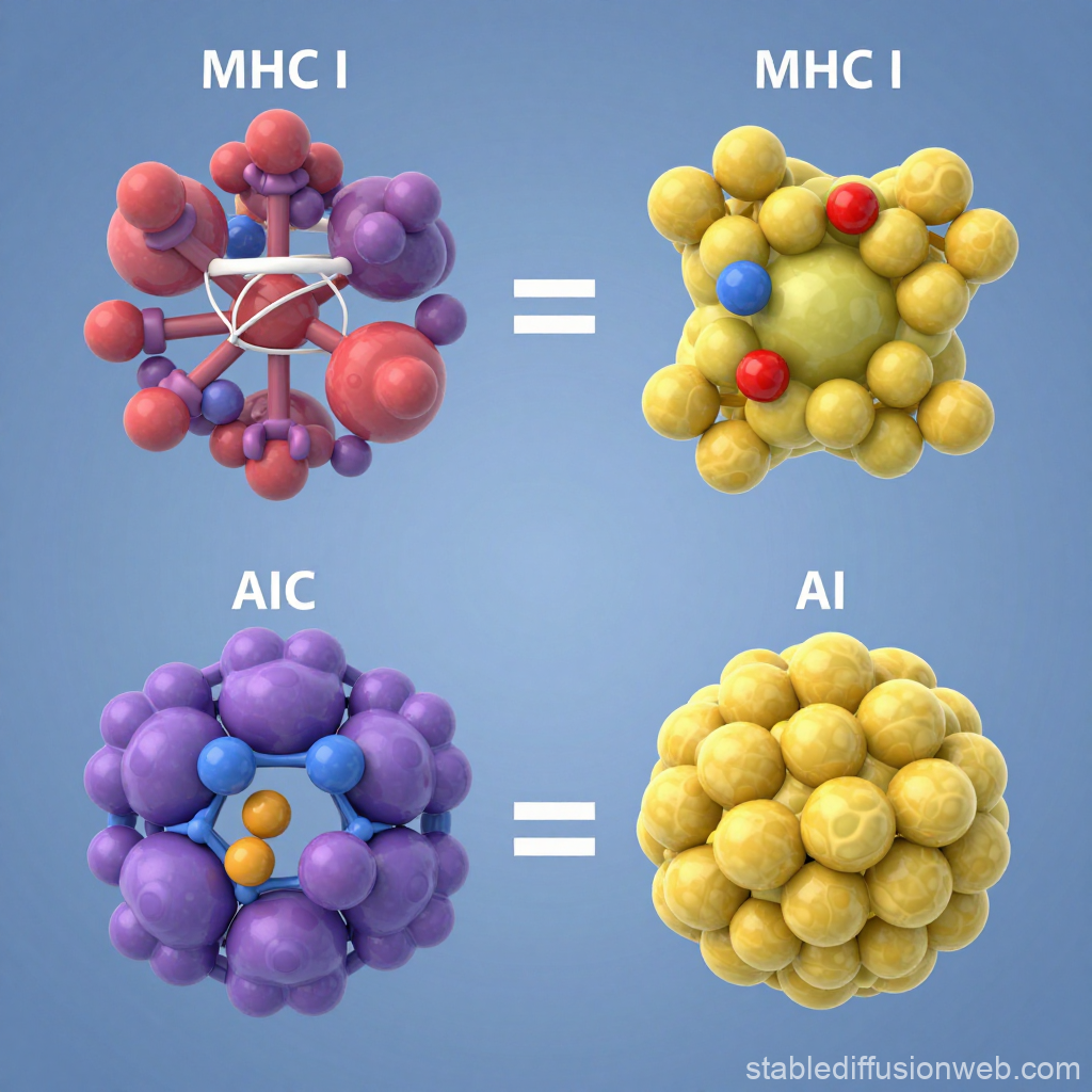 3D Molecular Models of MHC I and AIC Complexes
