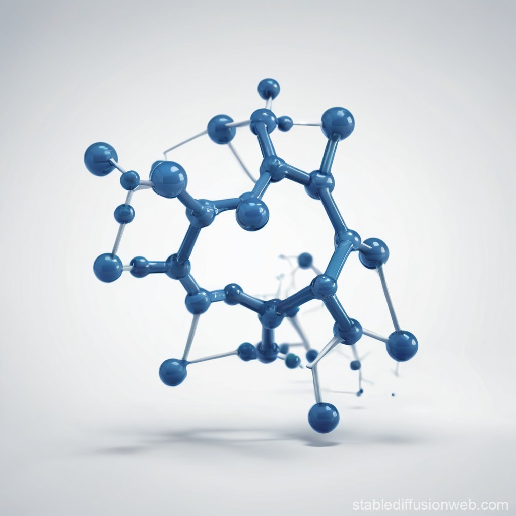 3D Render of a Molecular Structure Model