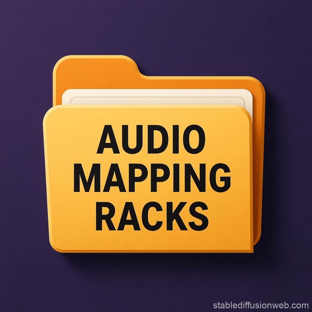3D Render of Audio Mapping Racks Folder Icon