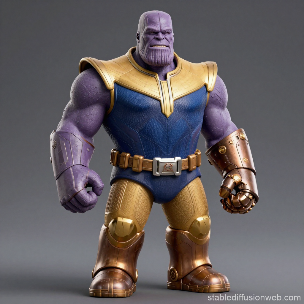 3D Render of Thanos with Infinity Gauntlet