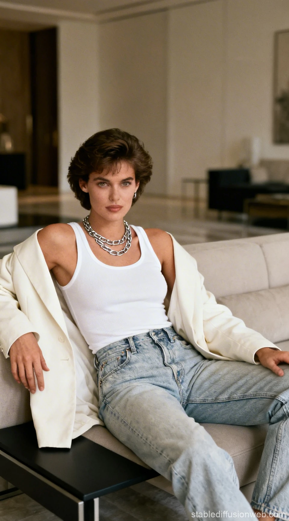 90s Minimal Chic Fashion Portrait