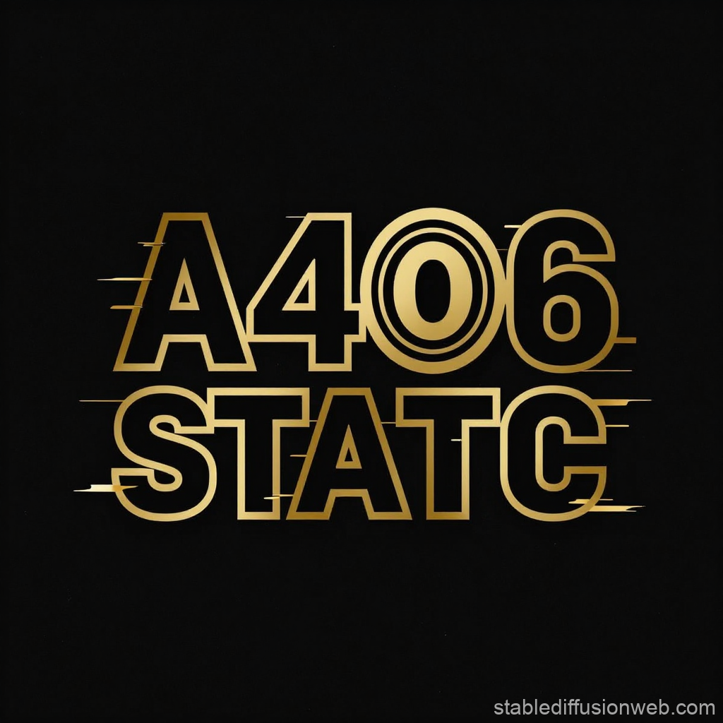 A406 Static Logo Design in Gold on Black