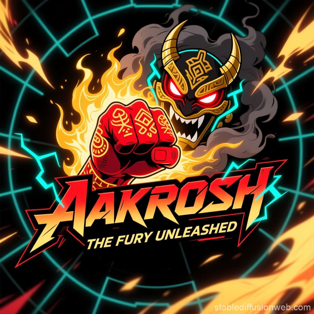 Aakrosh The Fury Unleashed Fiery Demon Logo