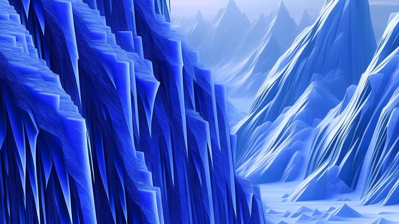 Abstract Blue Mountain Landscape