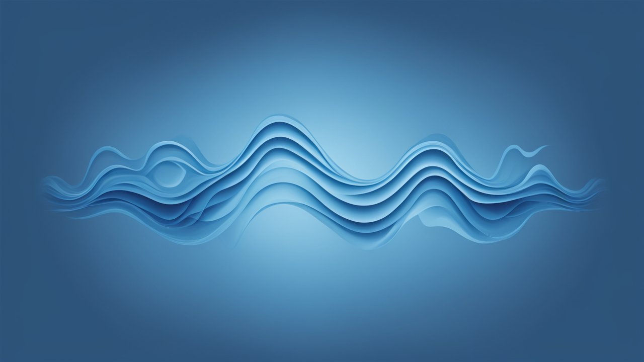Abstract Blue Waveform Design