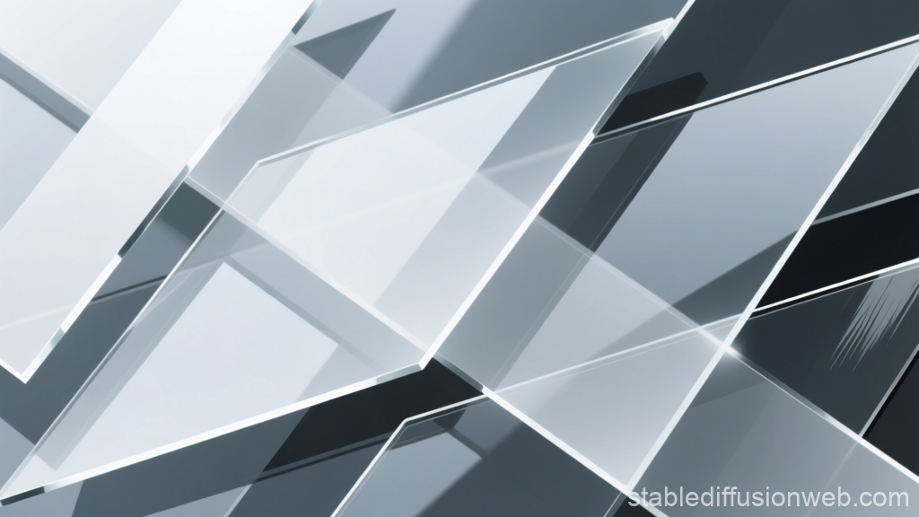 Abstract Composition of Transparent Glass Panels