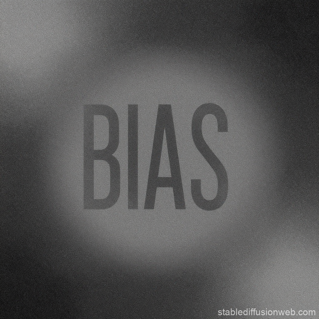 Abstract Concept of Bias in Grayscale