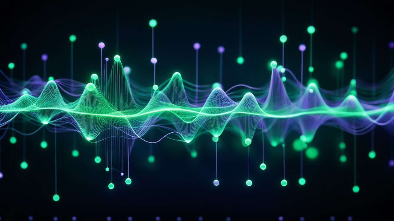 Abstract Digital Sound Wave Visualization