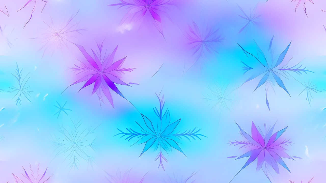 Abstract Floral Pattern in Soft Blue and Purple Hues