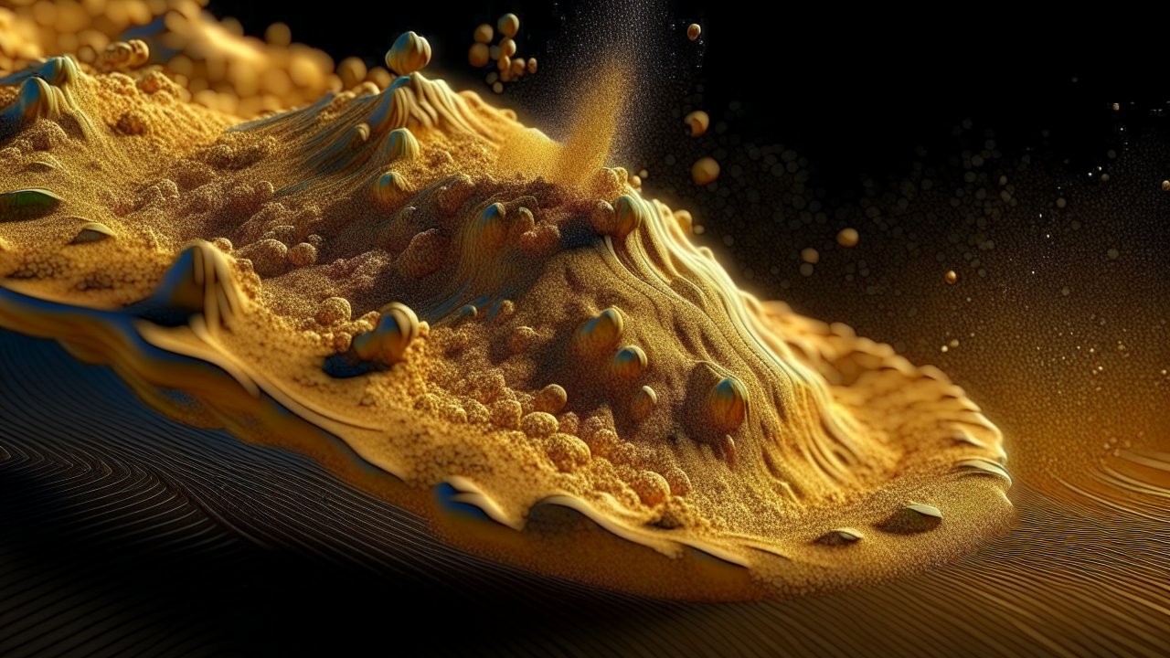 Abstract Golden Particle Landscape