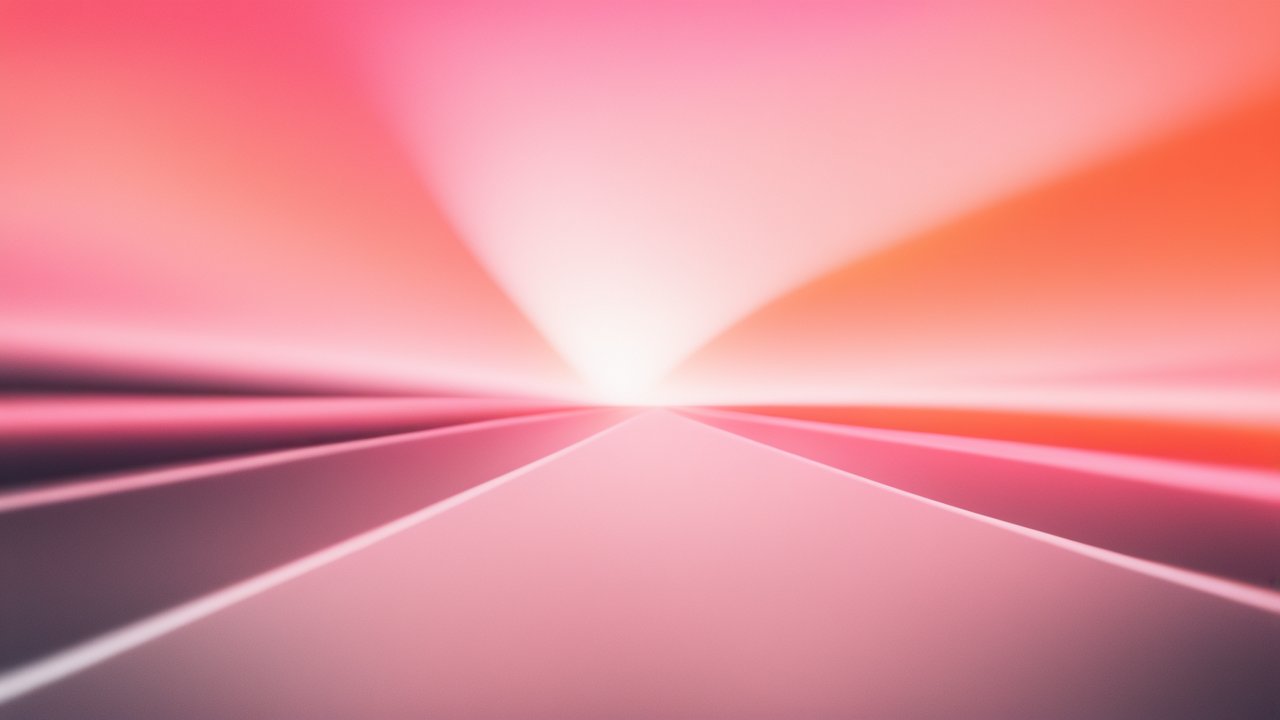 Abstract Gradient Light Rays in Pink and Orange