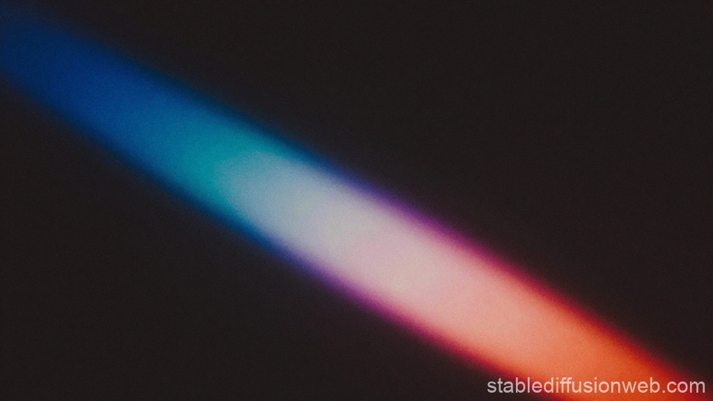 Abstract Multicolor Light Beam on Dark Background