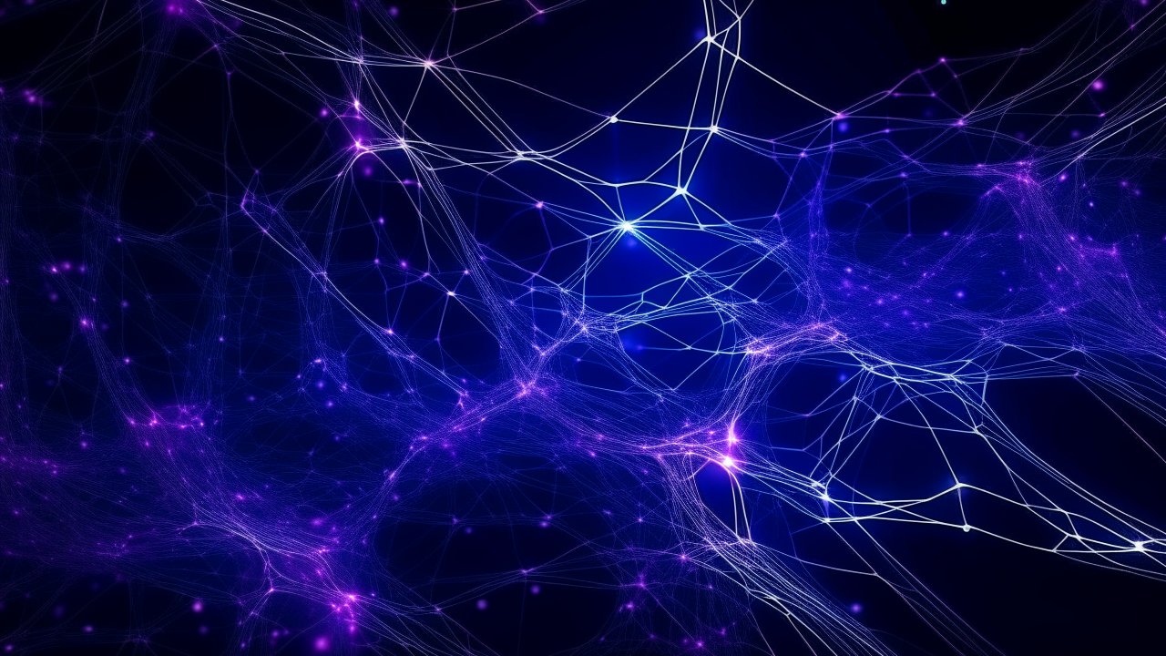 Abstract Neural Network Visualization with Glowing Connections
