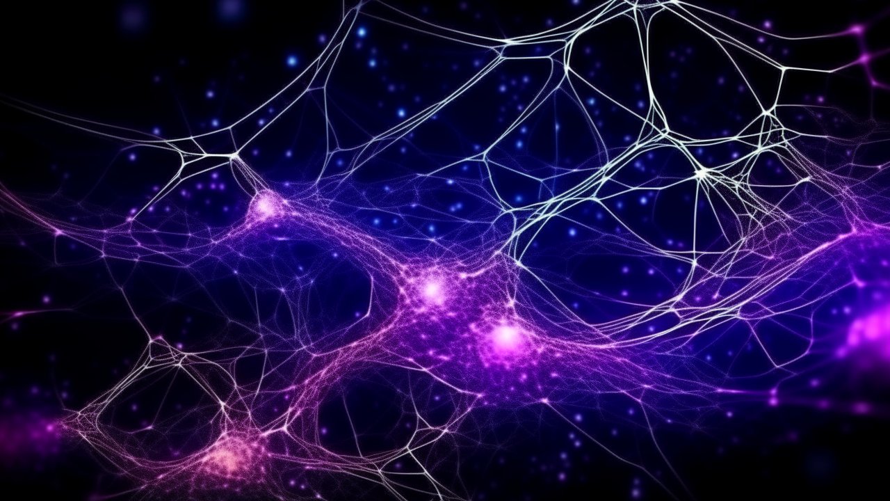 Abstract Neural Network Visualization with Glowing Connections