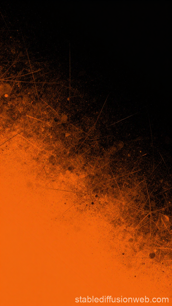 Abstract Orange and Black Gradient with Grunge Texture