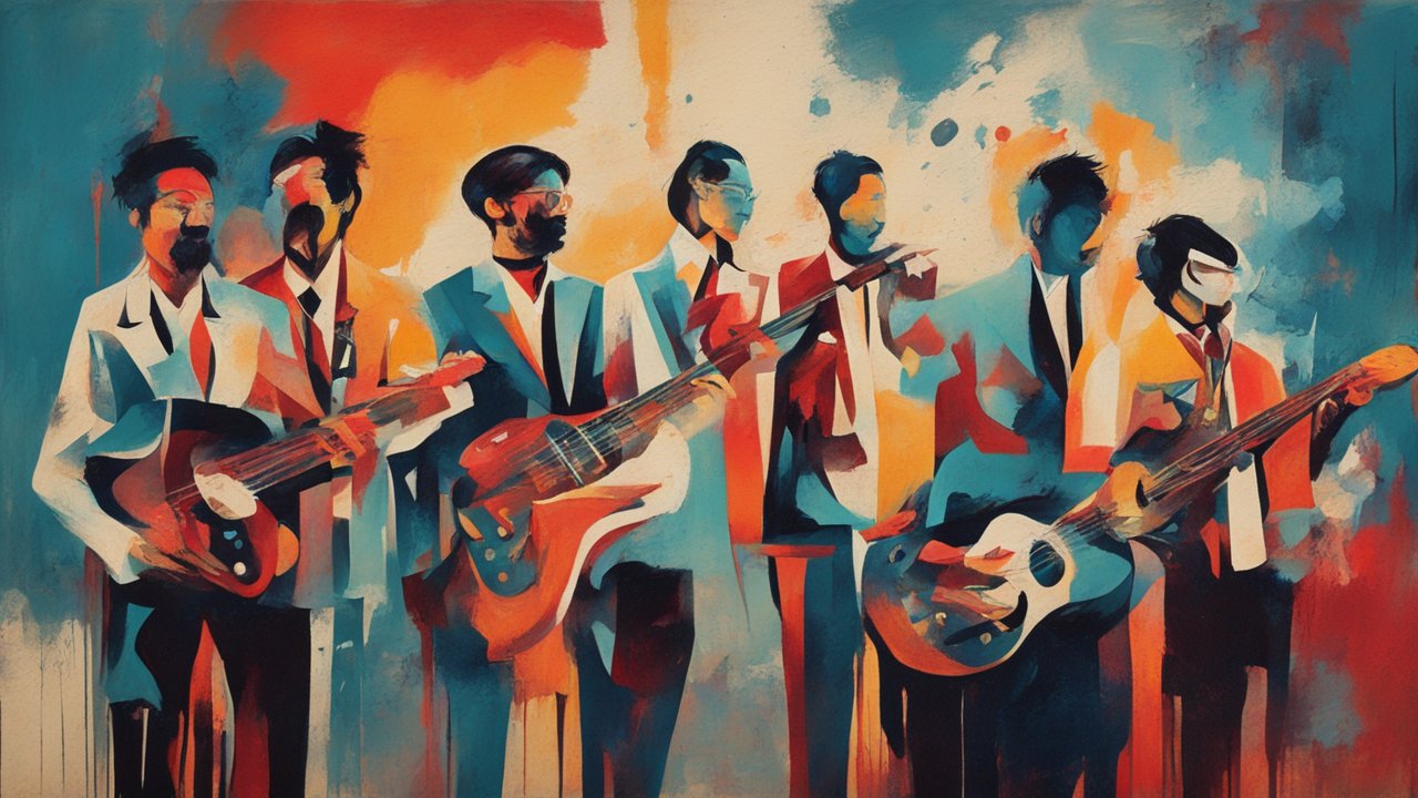 Abstract Painting of a Malaysian Music Band