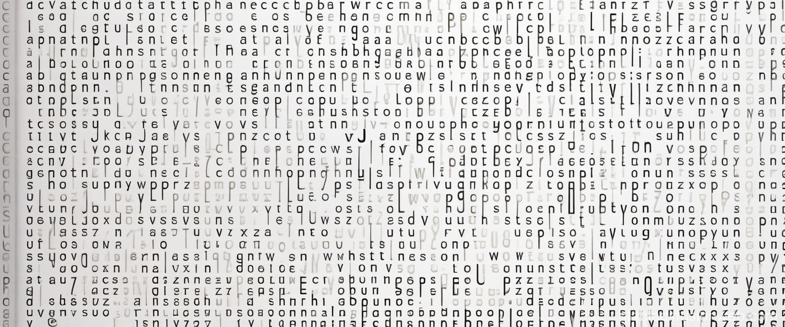 Abstract Pattern of Random Letters and Symbols