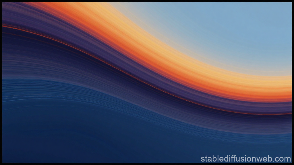 Abstract Wave of Sunset Colors