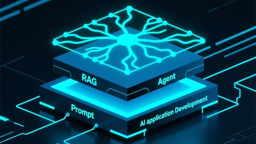 AI Development Layers Diagram with RAG and Agent