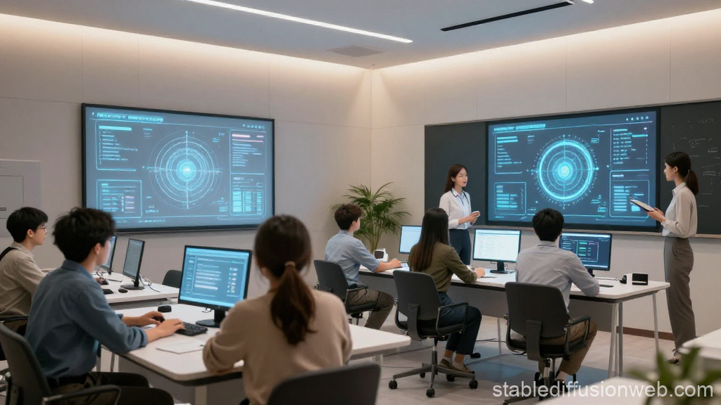 AI-Powered Smart Classroom with Interactive Digital Displays