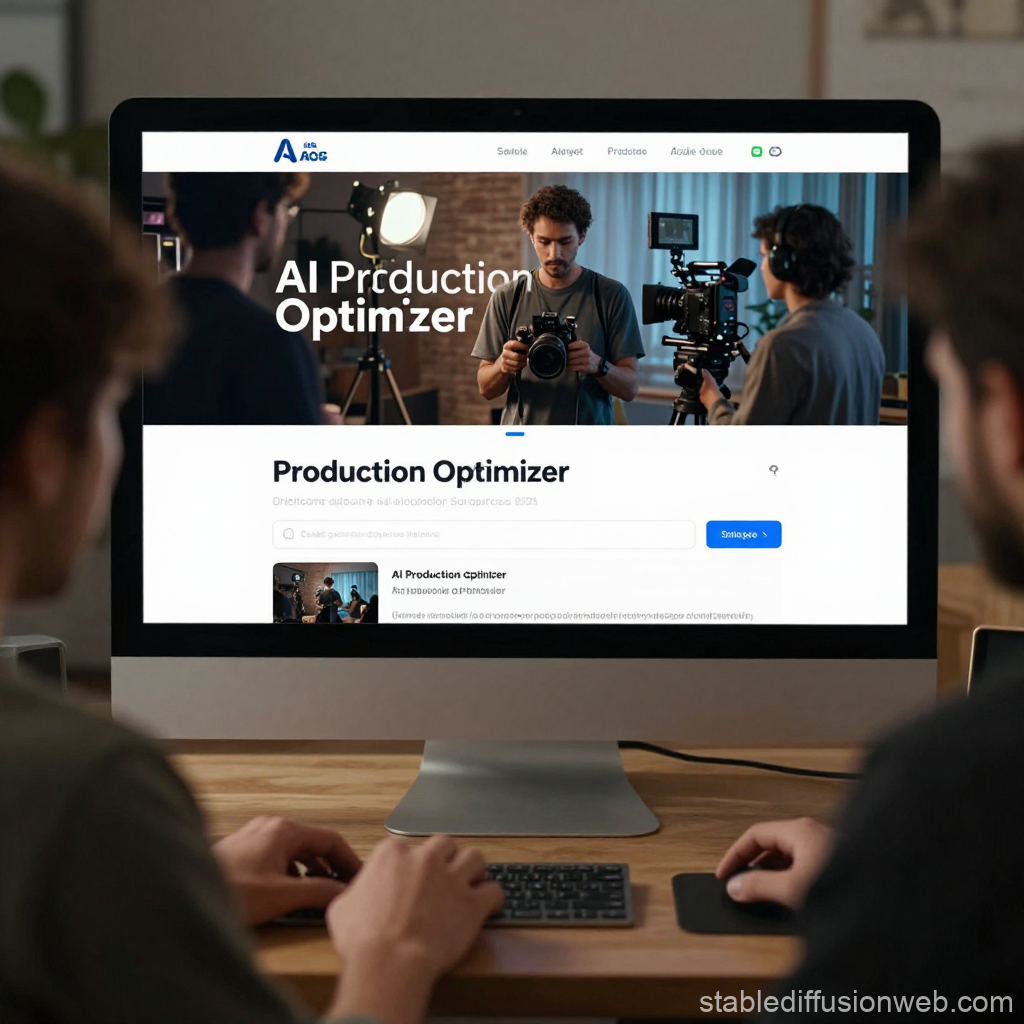 AI Production Optimizer App Interface on Desktop Screen
