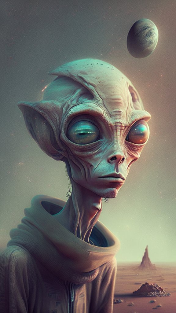 Alien Portrait on a Distant Planet