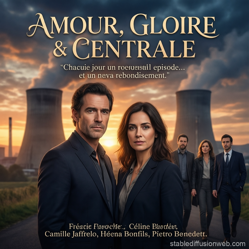 Amour, Gloire & Centrale - Dramatic French Series Poster