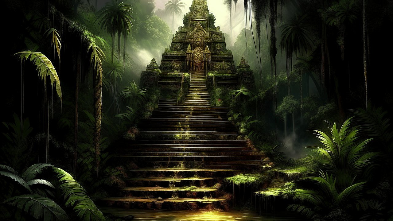 Ancient Aztec Temple Hidden in Lush Jungle