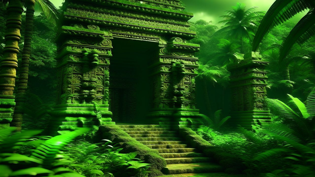 Ancient Mayan Temple Hidden in Lush Jungle