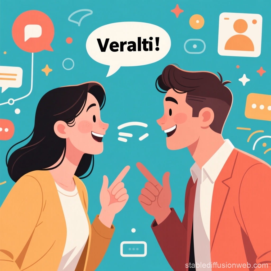 Animated Communication Between Two People