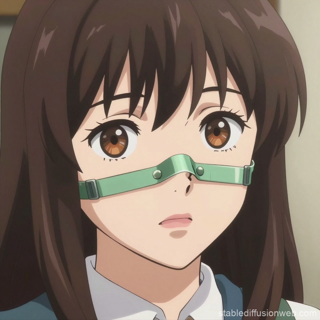 Anime Girl Wearing a Nose Hook