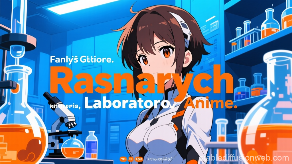 Anime Scientist in Futuristic Laboratory