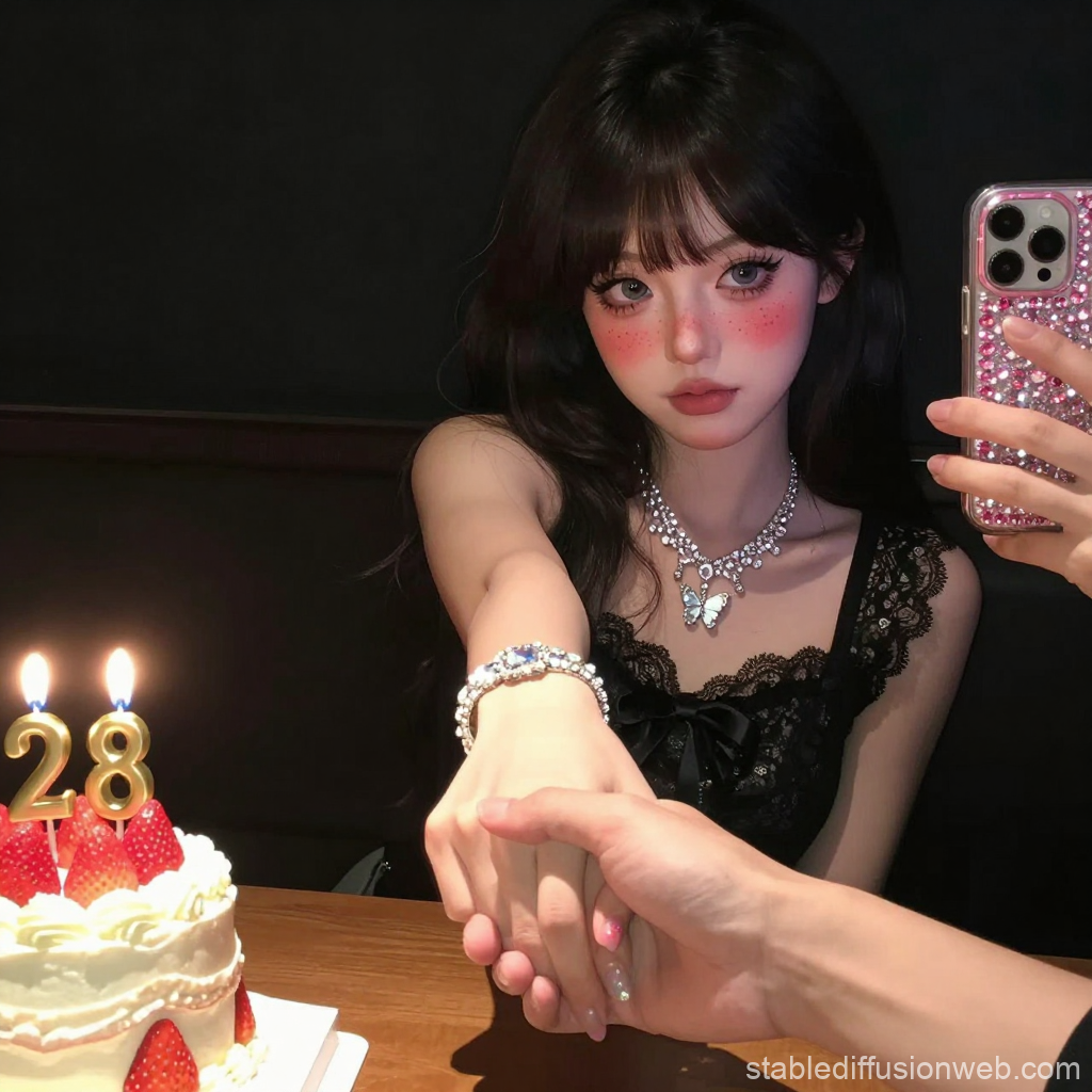 Anime Style Birthday Handshake Celebration