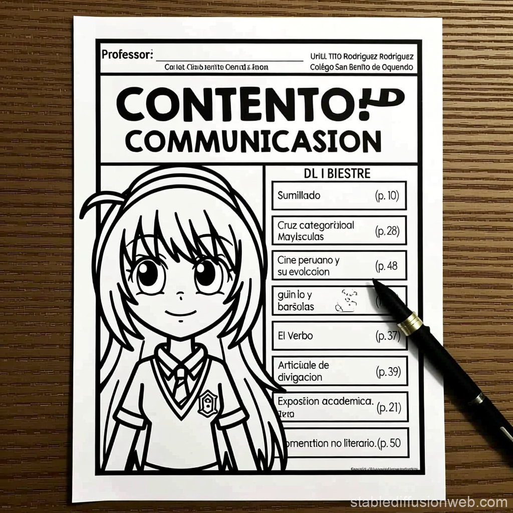 Anime Style Educational Content Page for Communication