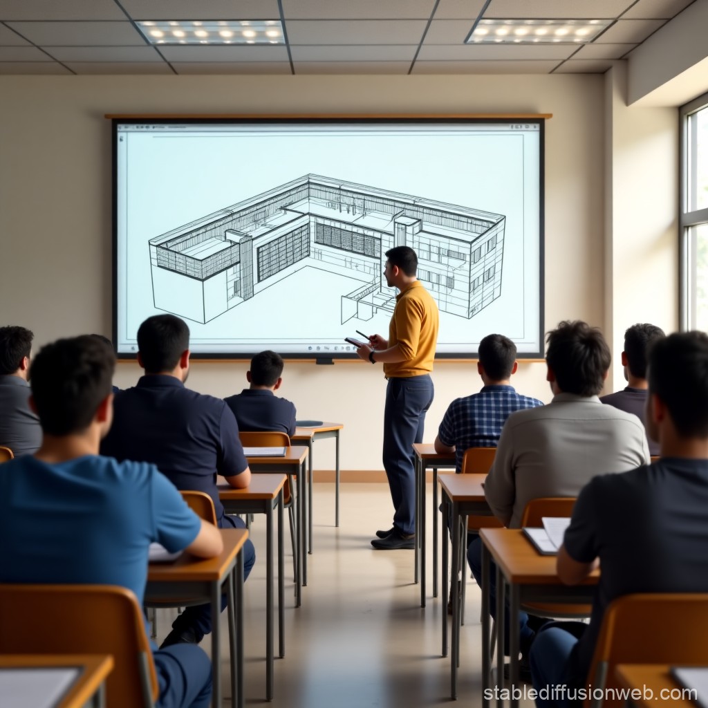 Architectural Design Presentation in Classroom