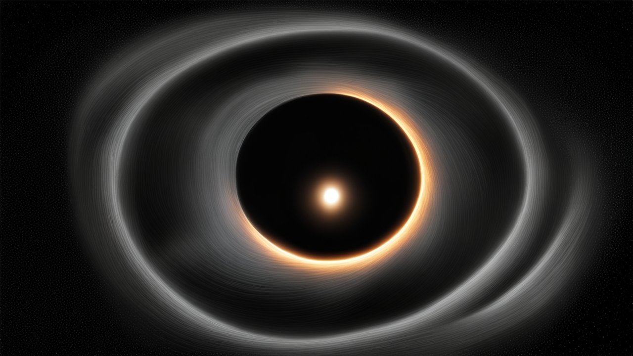 Artistic Visualization of a Black Hole with Accretion Disk