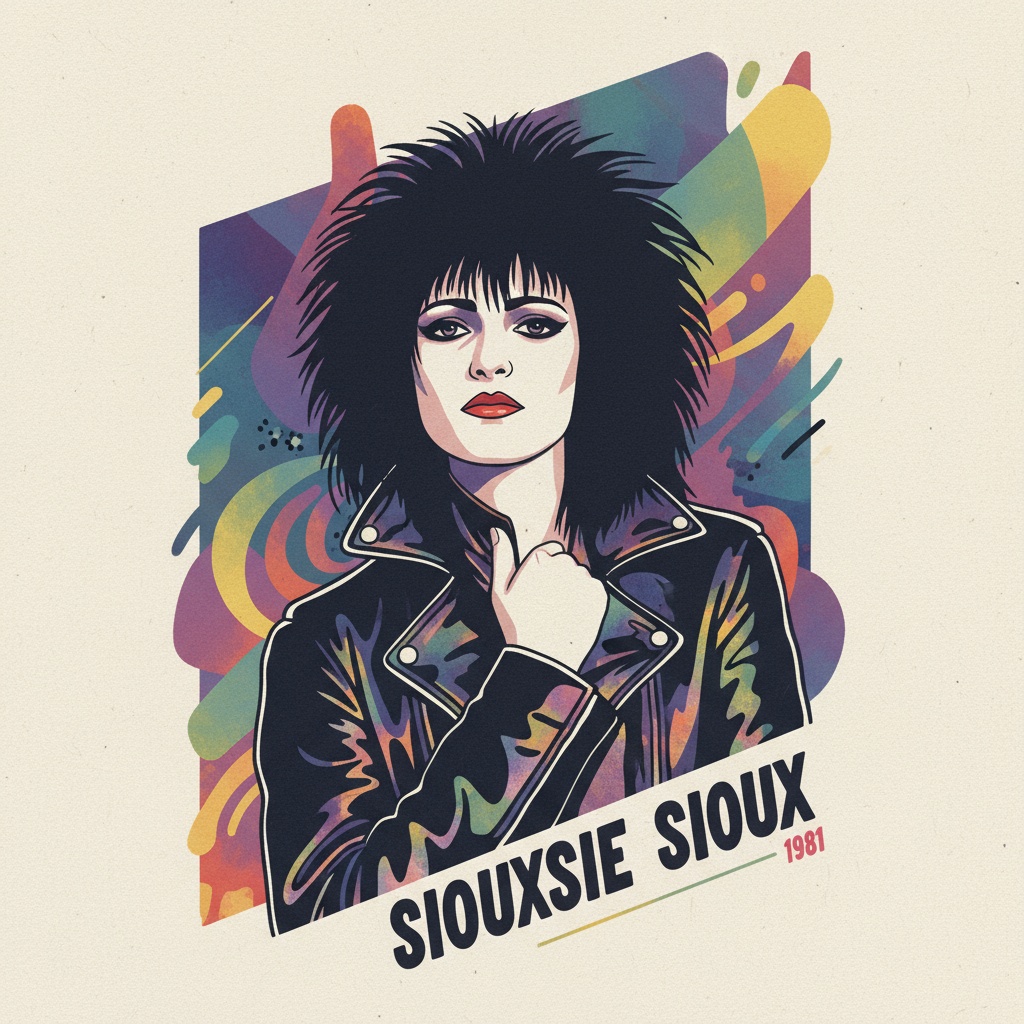 Artsy Illustration of Siouxsie Sioux 1981