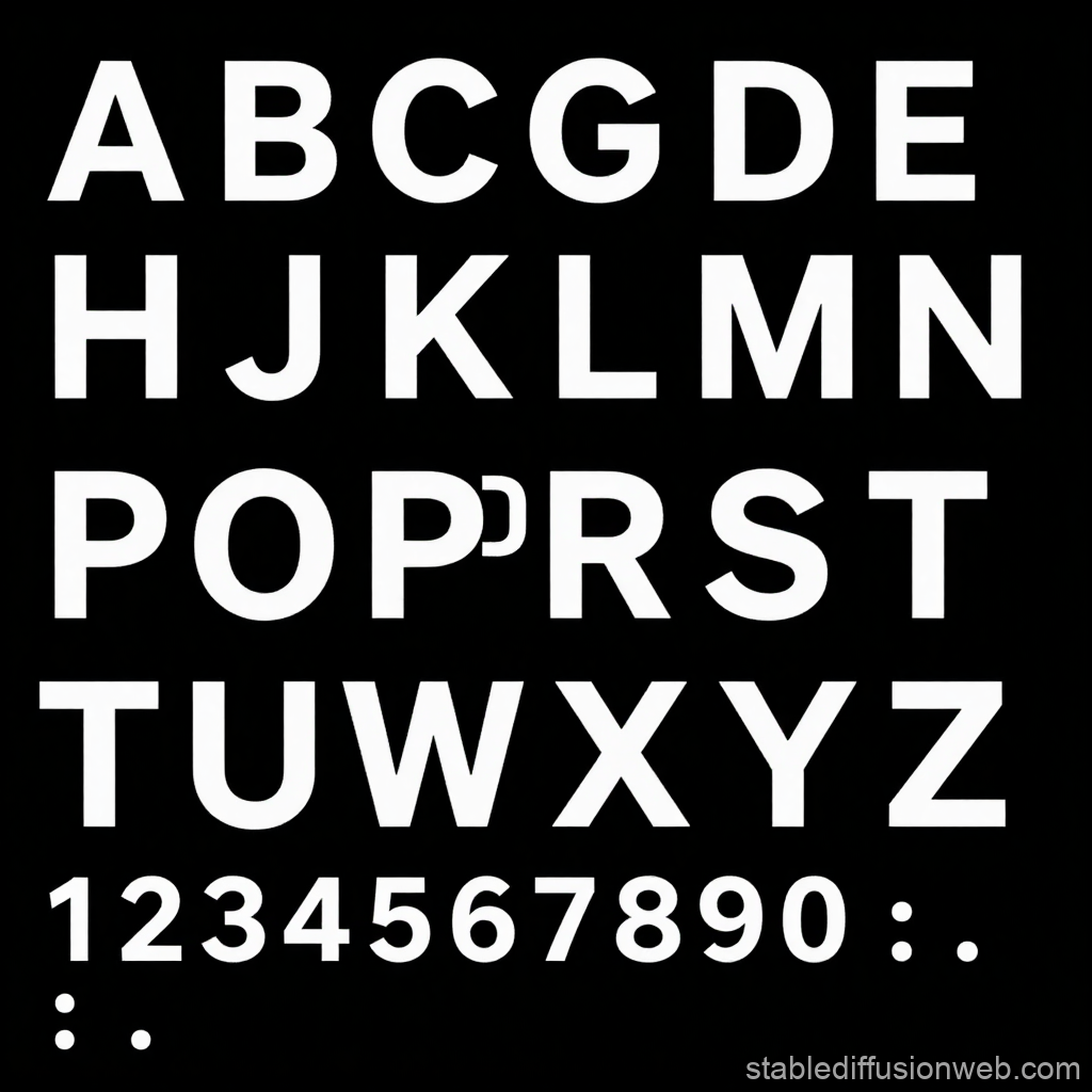 Atlassian Sans Alphabet and Numbers on Black Background