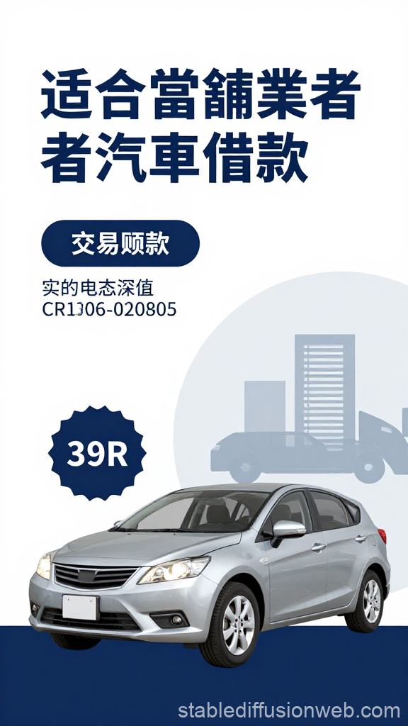 Auto Loan Advertisement for Business Owners in Chinese