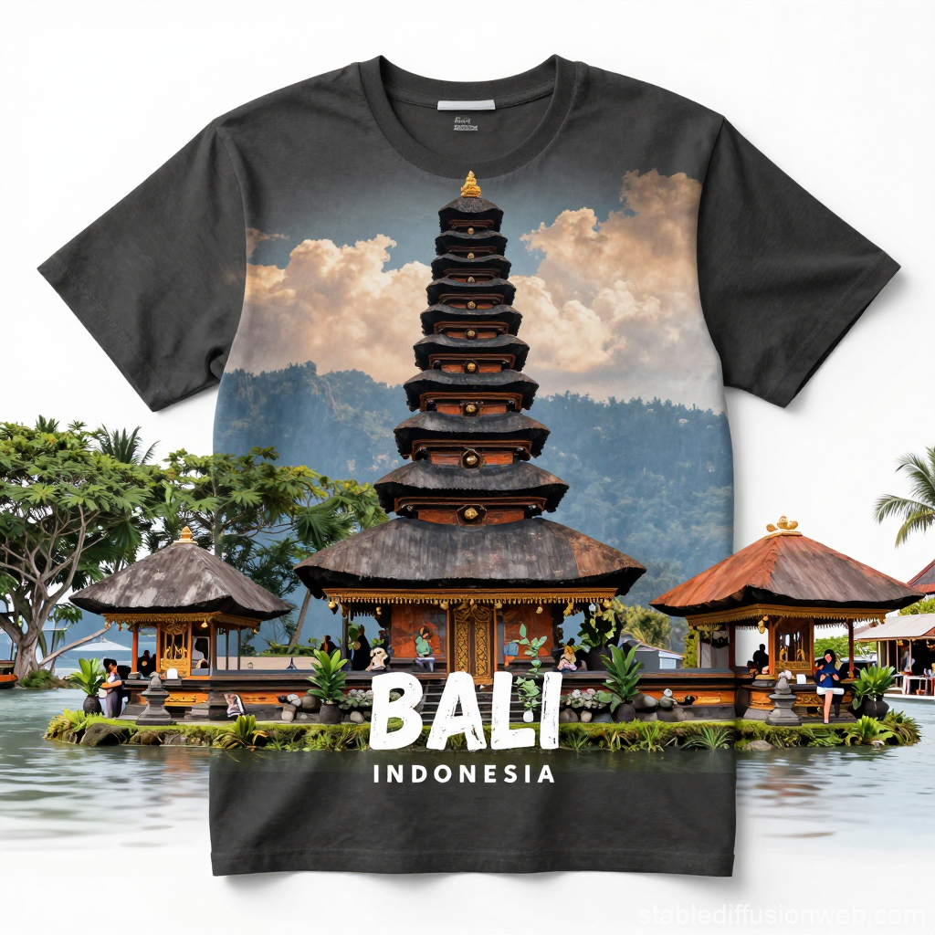 Bali Indonesia Temple T-Shirt Design