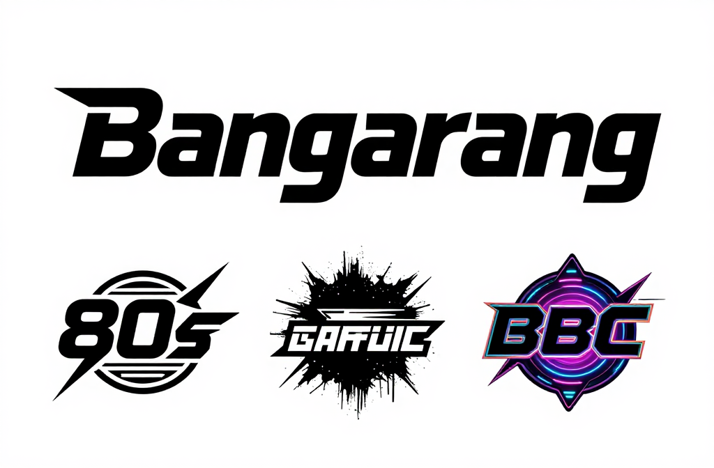 Bangarang Logo with 80s, Graphic, and BBC Emblems