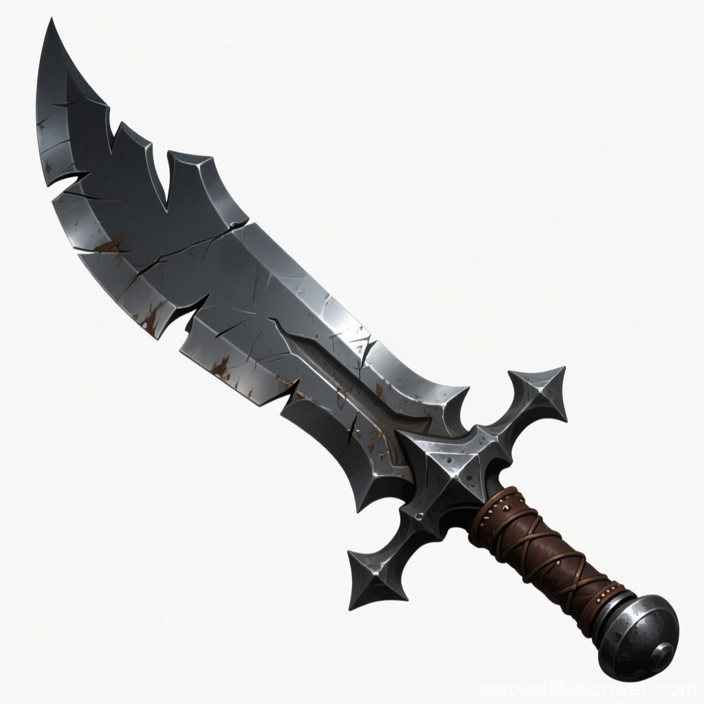 Barbaric Fantasy Greatsword with Jagged Blade