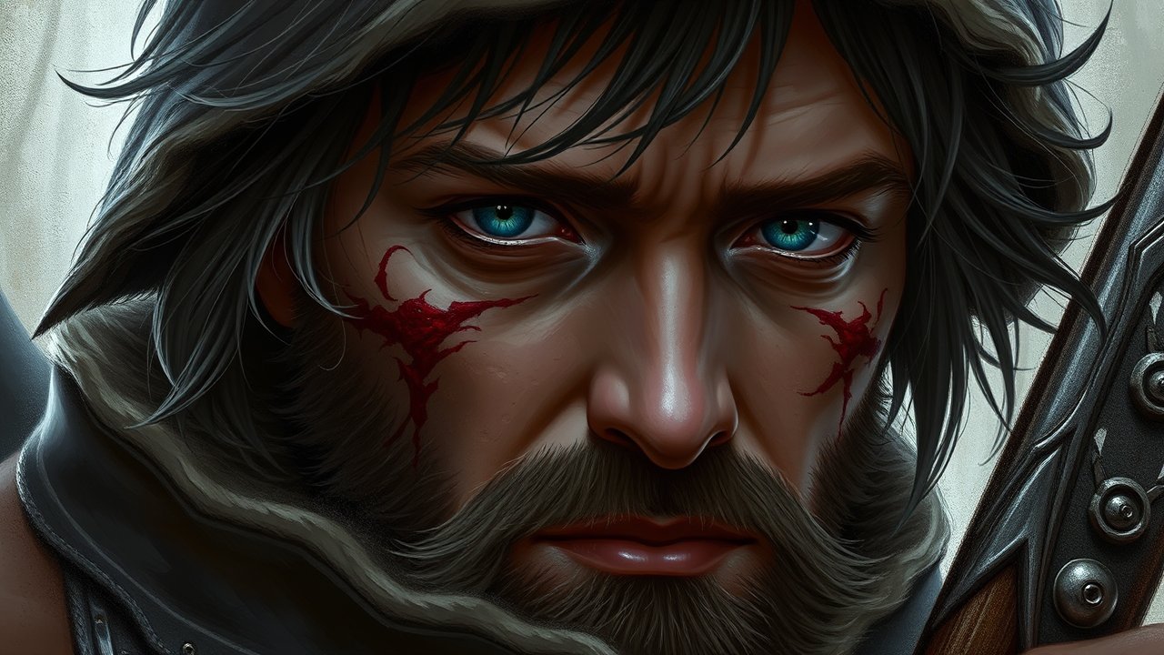 Battle-Scarred Fantasy Huntsman Portrait