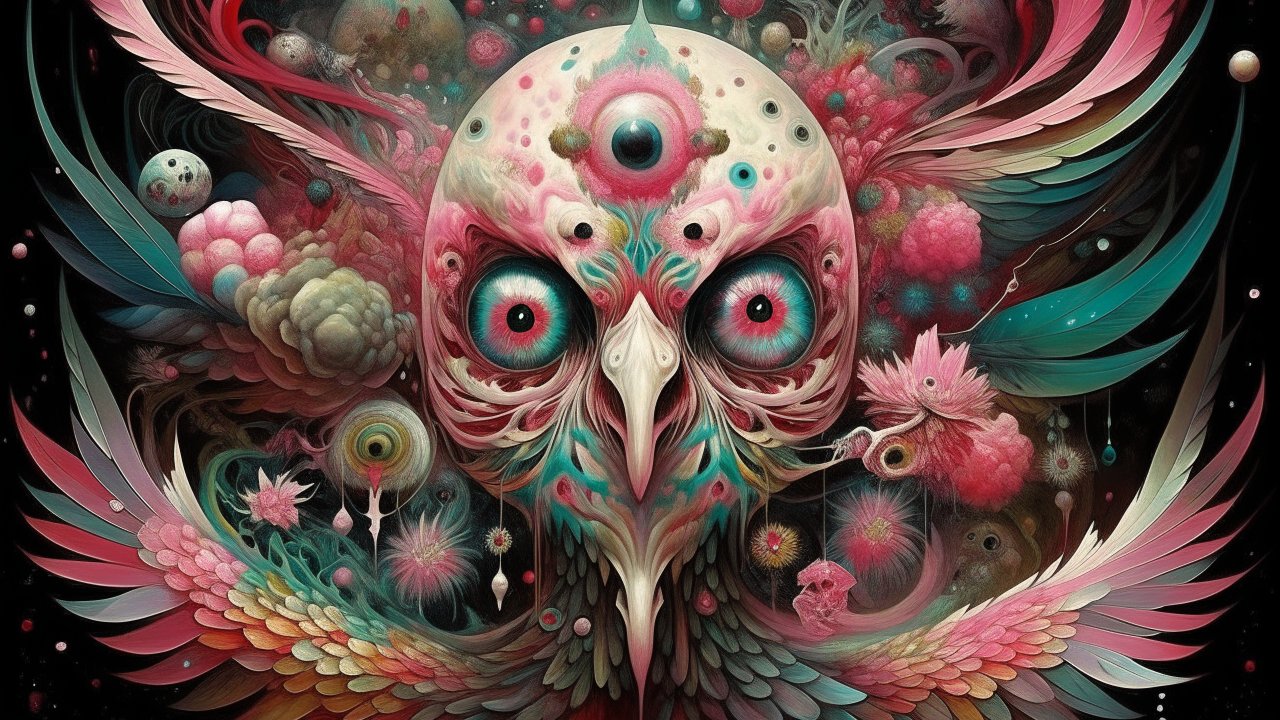 Biblically Accurate Angel with Surreal Multi-Eyed Features