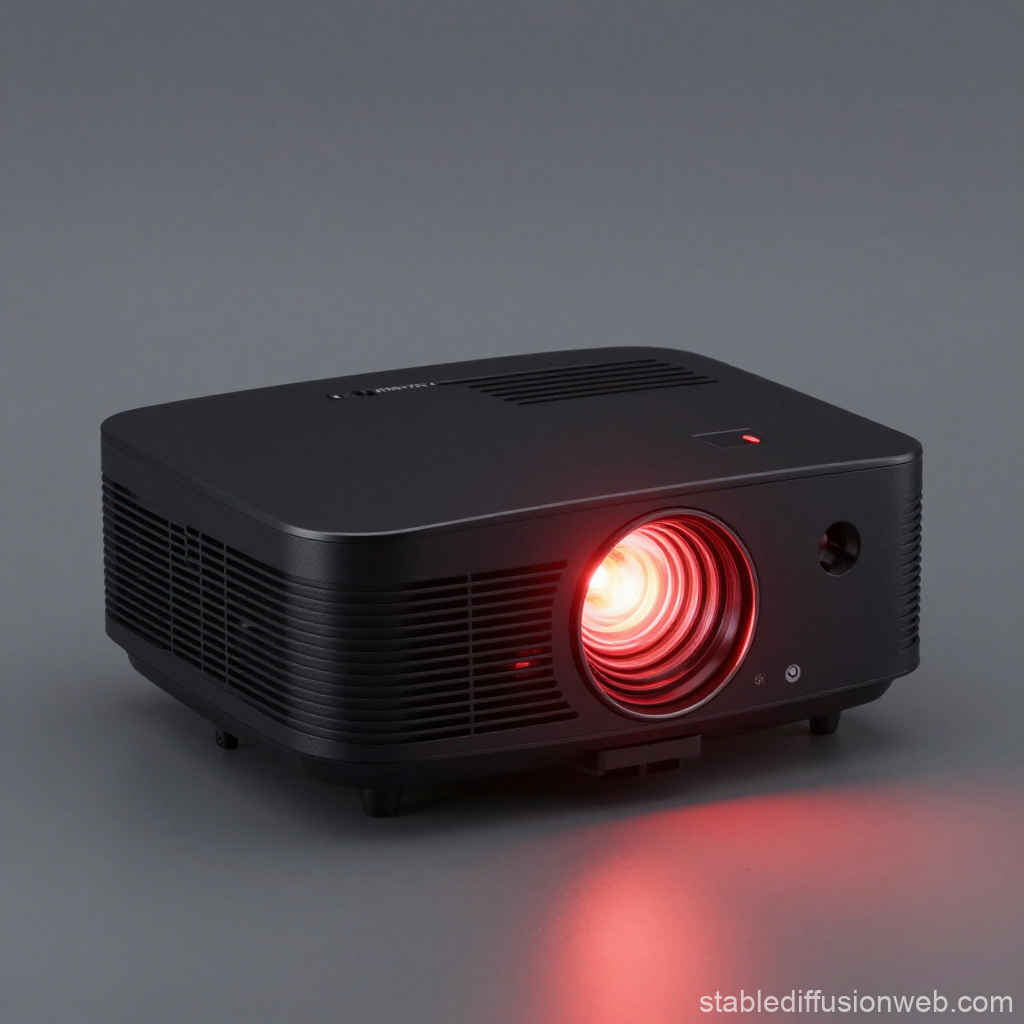 Black Projector with Red Light Emission