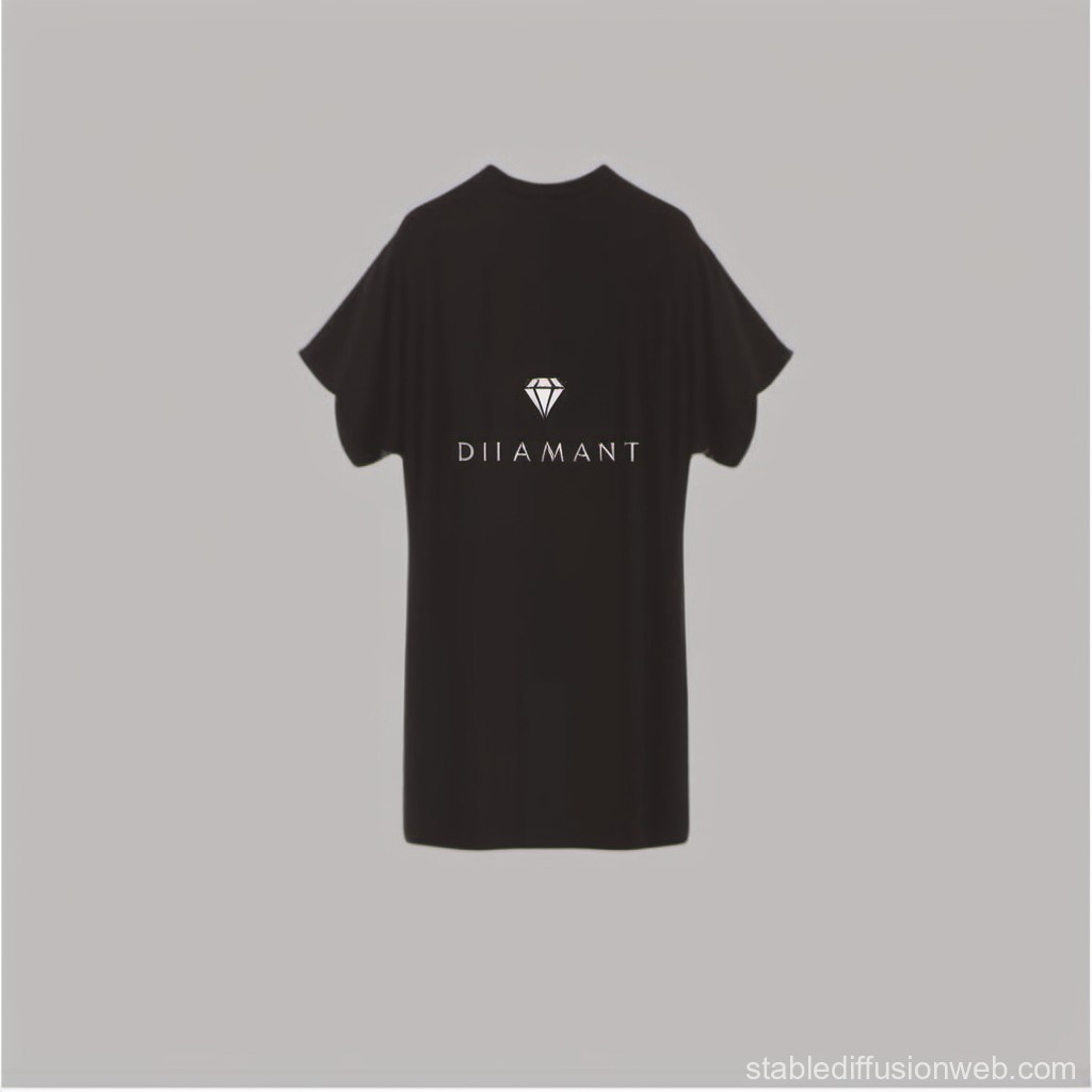 Black T-Shirt with Diamond Logo and 'DIAMANT' Text