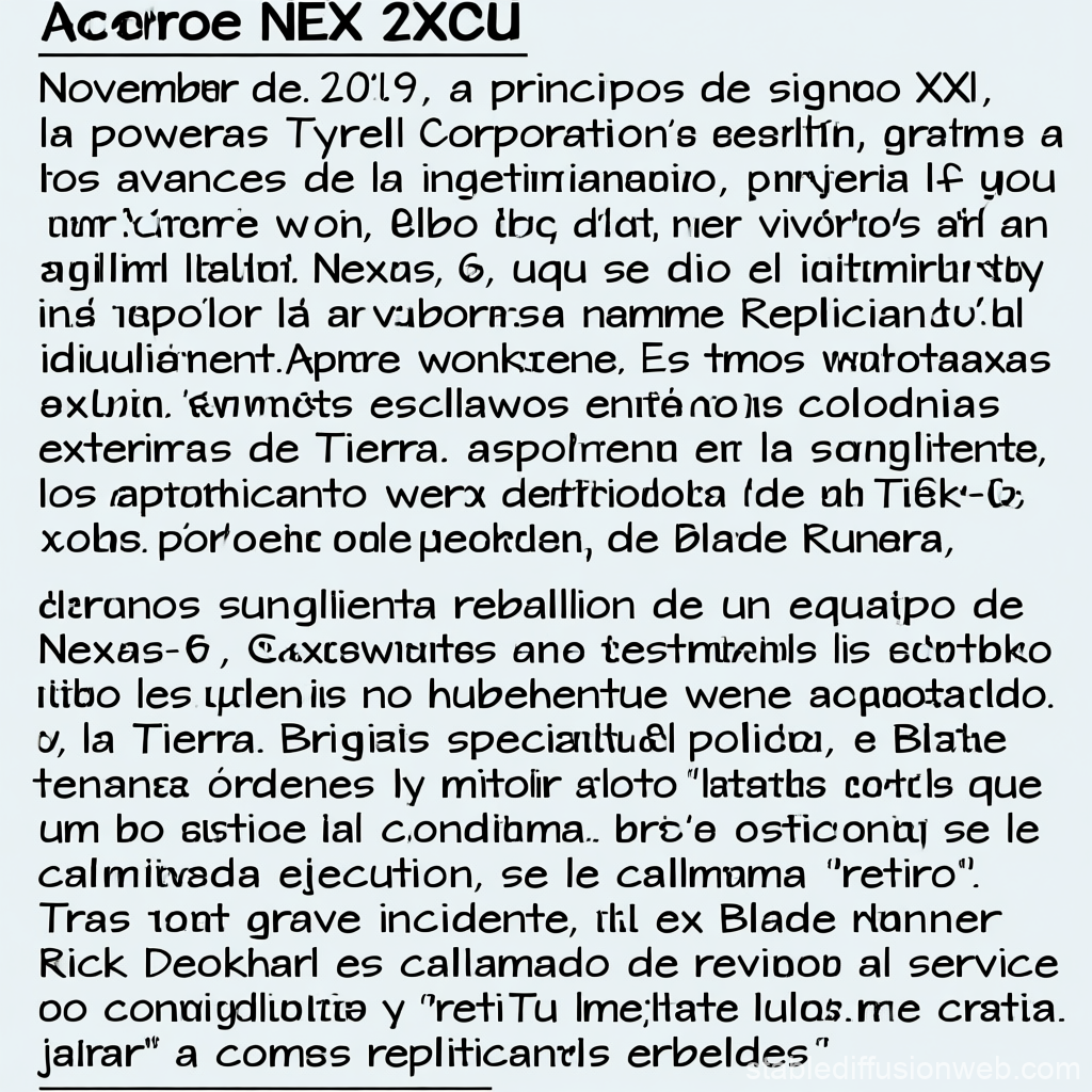 Blade Runner Nexus 6 Replicant Text Concept